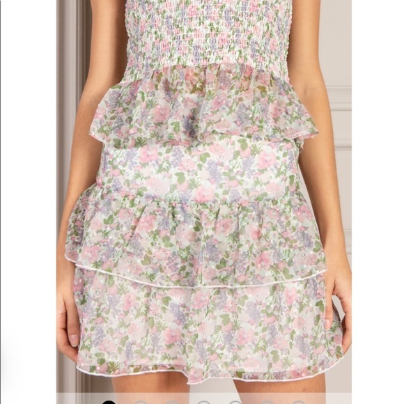 NWT $275 Senlis Floral Fruit Skirt Set Corinne Ruffle Mini Skirt + Audrey Top XS - Picture 7 of 15